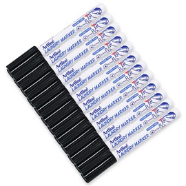 12 x Artline Laundry Marker Bullet Tip Fine Black A750