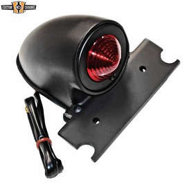 Custom Chrome / Jammer Black Powder Coated Tail Light Lamp Fit For Harley Chopper Sparto Style