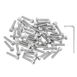 PATIKIL 50 Pcs M4 x 18mm Hex Socket Head Cap Screws Bolts, 304 Stainless Steel Socket Drive Machine Screws with Hex Wrench, Full Threads