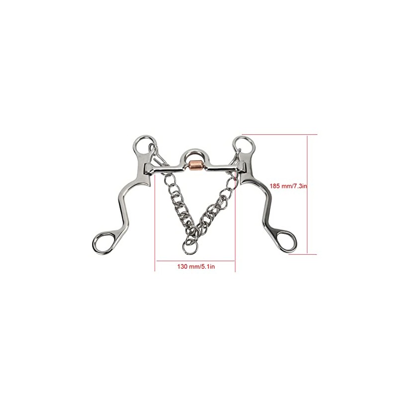 Pelham Horse bit, bocado de Cobre de Acero Inoxidable para