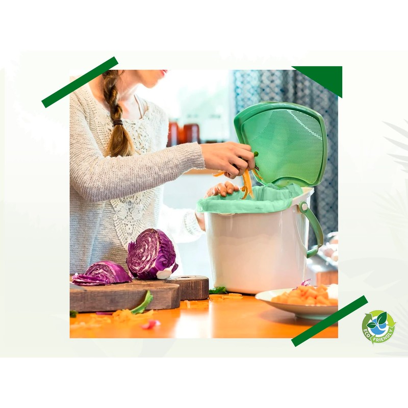 H Haya Home 6L-7L Eco Green 156 Compostable Biodegradable Food