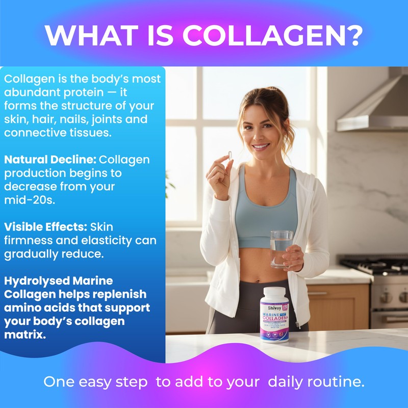 Marine Collagen Complex with Vitamin C, Hyaluronic Acid, Biotin |