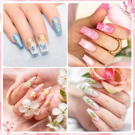 Nail Stamp Plates Set, 6 Nail Stamping Plates 5 Magnetic Nail Stand, 1 Nail Stamp and Scraper, Animals French Line Butterfly Hummingbird Nail Stencils Reusable Stainless Steel Nail Design Tools