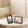 XHDA 4 Pack Black 6x4 Photo Frames with Mount, Black