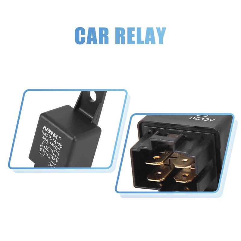 uxcell 2 Pcs Z1507091/4 4 Pin DC 12V 40A Universal