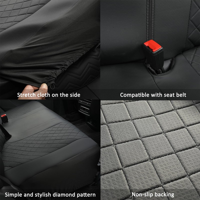 GIANT PANDA Rear Seat Cover for Cars (50-54''), Sedans, SUV,