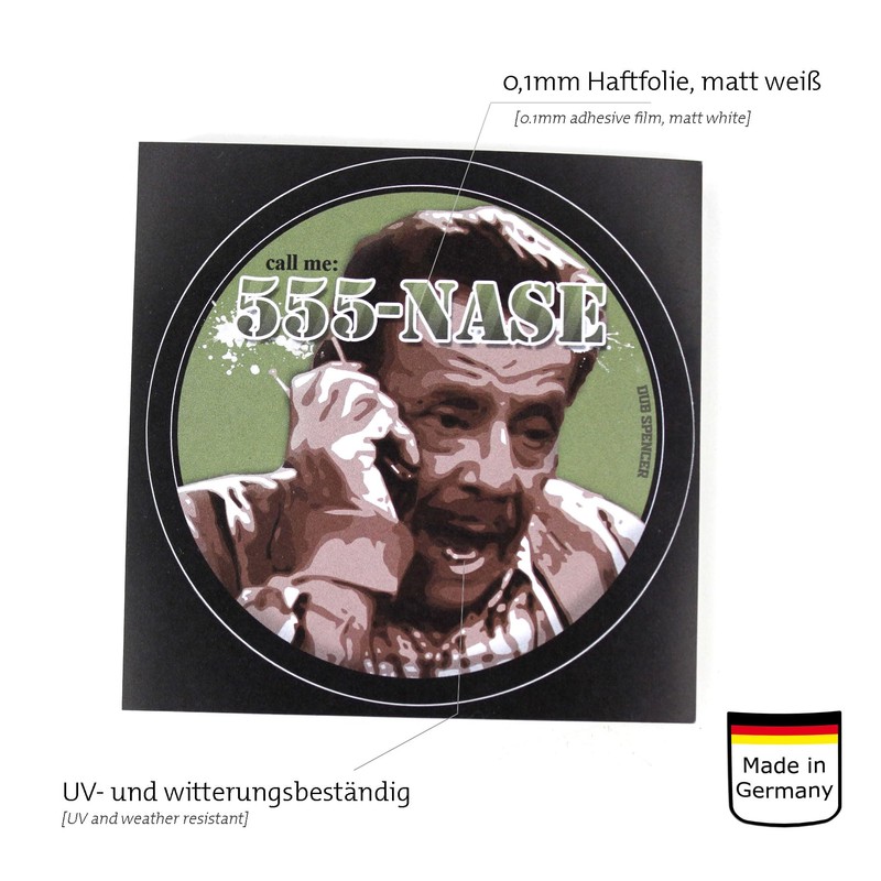5x KOQ Arthur Spooner Sticker 95 mm Funny 555 Nose