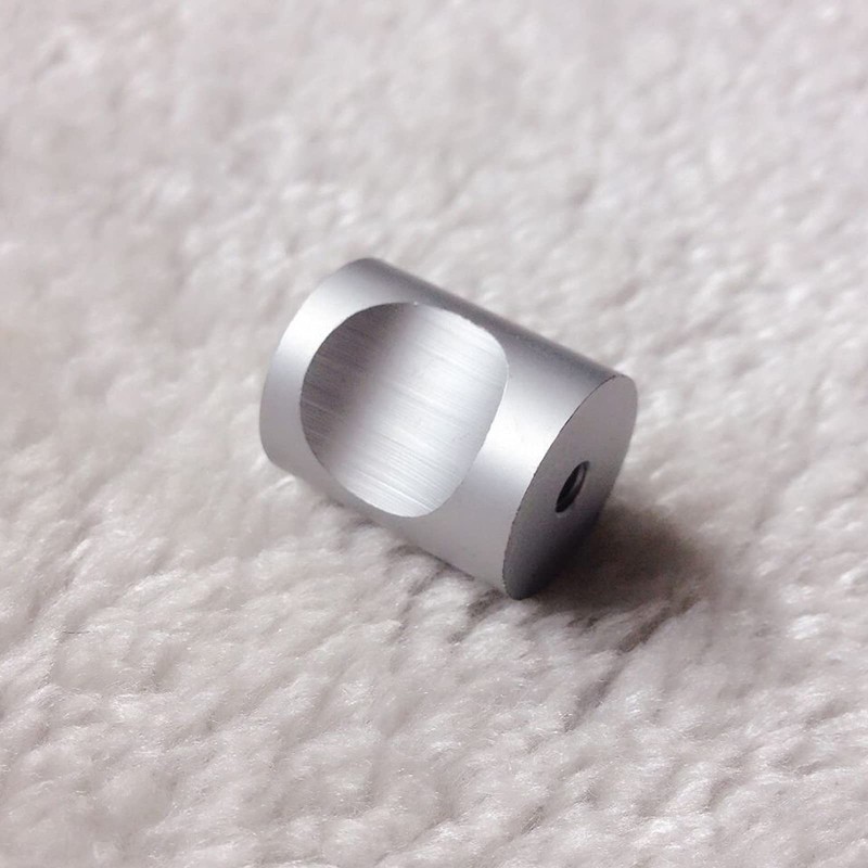 Half Forest Furniture Knobs Matt Silver 10 Cylindrical Drawer Knobs