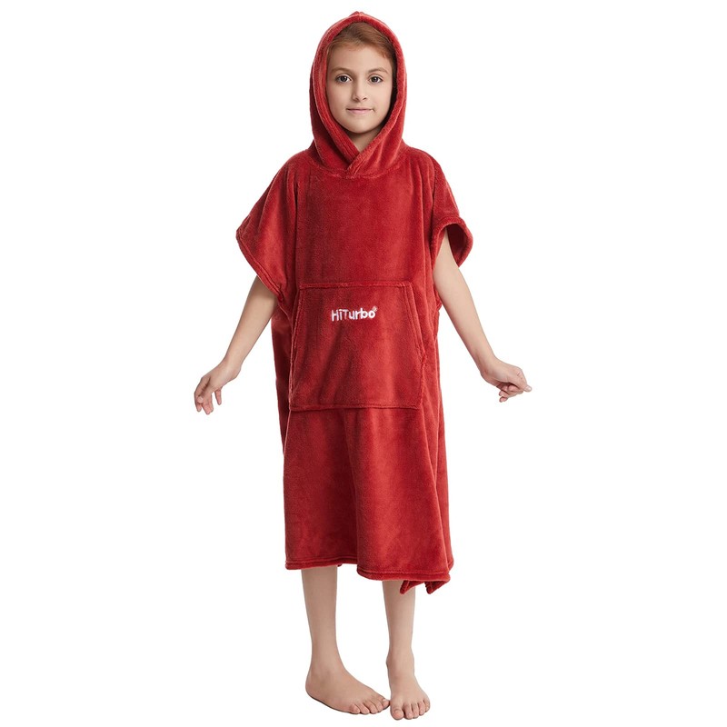 Hiturbo Kids Changing Robe Towel Poncho Bath Robe with Hooded
