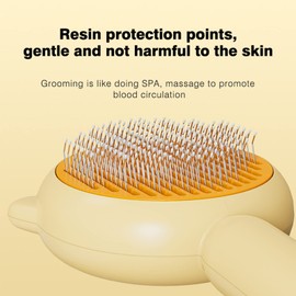 Emanya Dog & Cat Hair Brush Self-Cleaning Slicker Brush for Shedding and Grooming Loose, Pet Brush for Short and Long Haired Dogs, Cats, Rabbits & More, Dogs Combs, Deshedding Tool (Green)