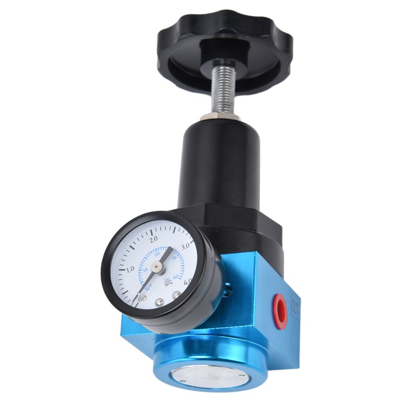 Air Pressure Regulator Miniature Pneumatic Reducing Valve Regulating Control GaugeQTYH‑08