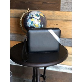 WE Games Backgammon Set, Board Games for Adults - Travel Games - Black with Gray Stripe Magnetic Leatherette Backgammon Board and Carrying Strap - Travel Backgammon Sets for Adults