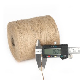 G2PLUS Jute String Twine 1.5MM, 500M Natural Garden Jute Rope, 2 Ply Art and Crafts Linen String Brown for DIY Craft; Gardening Use