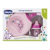 Chicco Set De Comida 6m+, Rosa, Paquete De 400 Grams