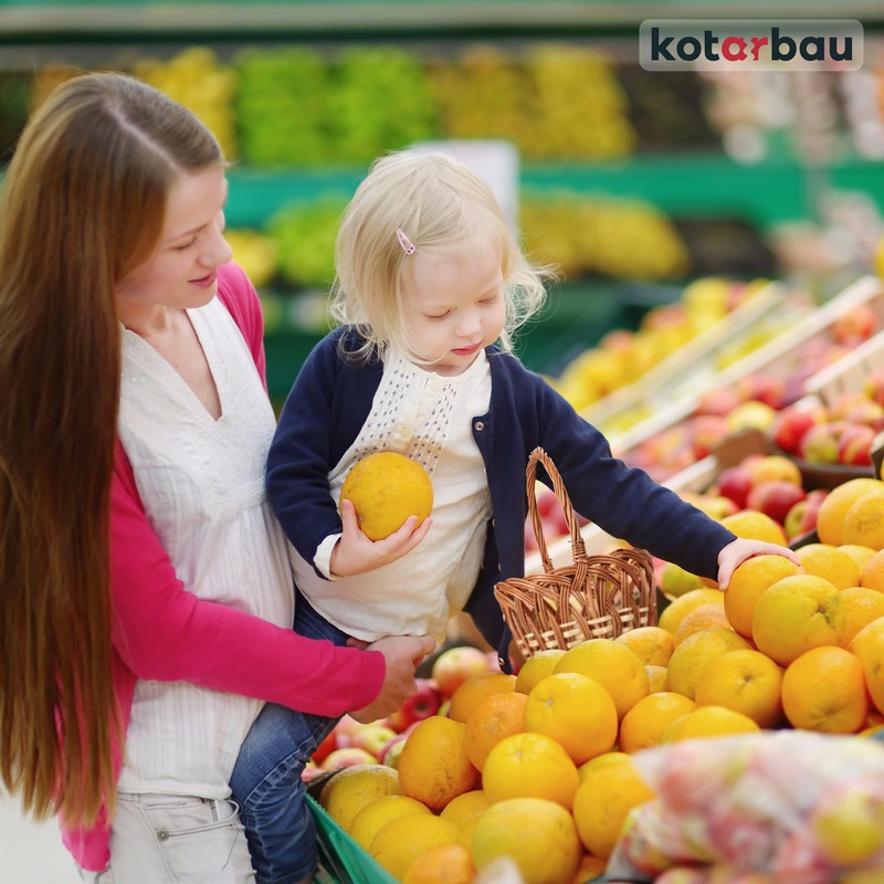 KOTARBAU® Wicker Basket with Handle Children's Easter Basket with Handle