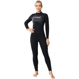 AnParc Wetsuit Women 3mm Neoprene, Cold Water Swimming with Back Zipper for Diving, Swimming, Surfing, Snorkeling (Small)
