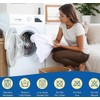 Waterproof Mattress Protector,H HOME-MART Deep Pocket Queen Size Fitted Sheet,Stretch