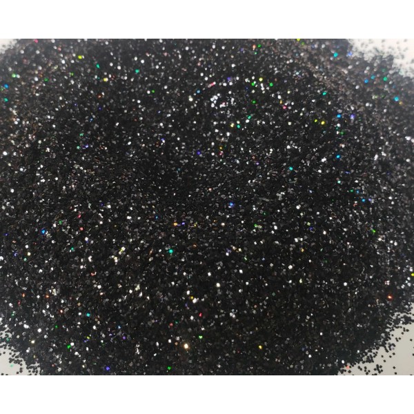 Vintage Paint Black Kaleidoscope Holographic Metal Flake Glitter .015 Square