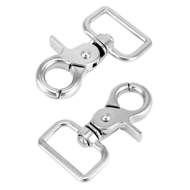QWORK Swivel Snap Hooks, 10 Pack Heavy Duty Trigger Snaps, Nickel Plated Eye Closure Spring Hook