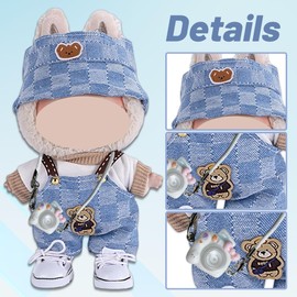 HAMKU 1 Set Doll Clothes with Camera Pendant, Plush Doll Clothes, Accessories for Doll, for 17 cm Doll, Clothing Only, Gift for Girls, for Fans Who Love Dolls Collection