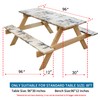 96x30 Picnic Table Cover with Bench Covers Waterproof Elastic Floral