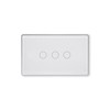 LOUYSGEN Smart Light Switch,Single-Gang 3-Button,Aluminum Frame, Neutral Required,2.4GHz, Tuya Smart