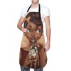 BAIFUMEN African American Ice Cream Adjustable Bib Apron Waterdrop Resistant