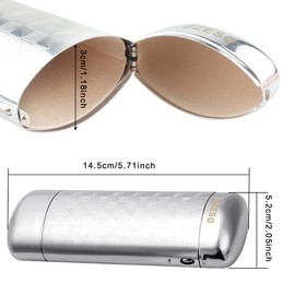 EZESO Glasses Case Spectacle Case Box Aluminum Lattice Nearsighted Eyeglass Case for Small Frame (2 pcs Lattice Silver)