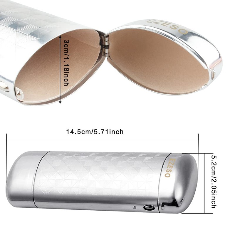 EZESO Glasses Case Spectacle Case Box Aluminum Lattice Nearsighted Eyeglass