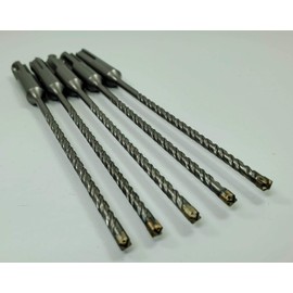 ORANGE TORNADO 5 Pack SDS Plus Carbide Cross tip Masonry bits - 5/32 x 6"…