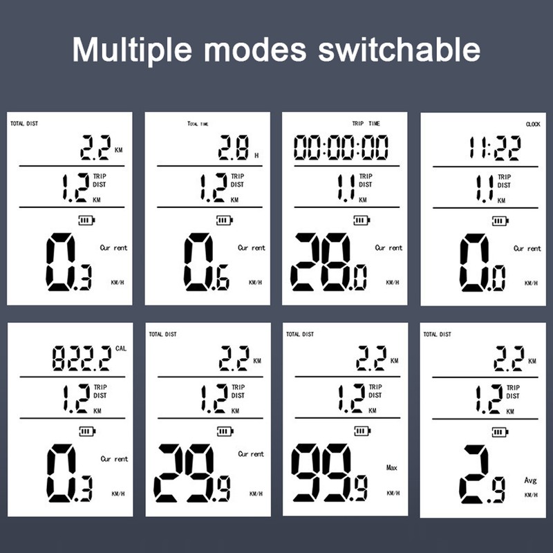Multifunctional Bike Cycle Speedmeter Wireless Bicycle Speed Meter with Light