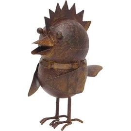 村田屋産業 置物 オブジェ メタル パンクバード 小 約12×7×15cm ブロンズ 4731