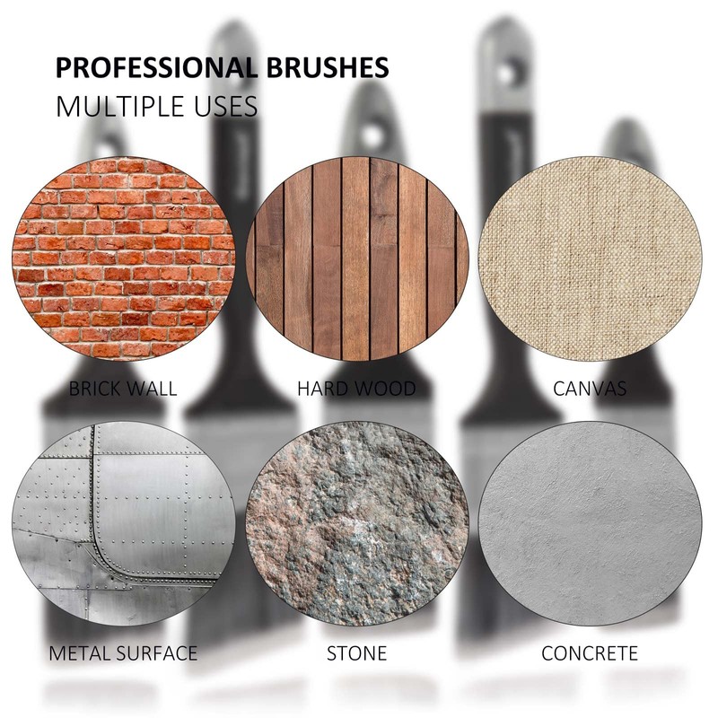 Genixart Angle Brush Set, Flat Brushes, Trimming Brushes for Walls