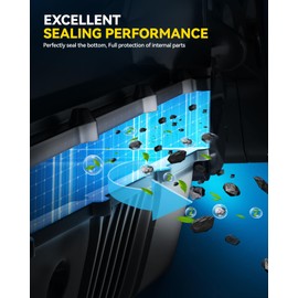 PHILTOP 265-830 Transmission Oil Pan with Drain Plug Compatible with F-250/F-350/F-450/F-550 Super Duty, E-350/E-450 Super Duty