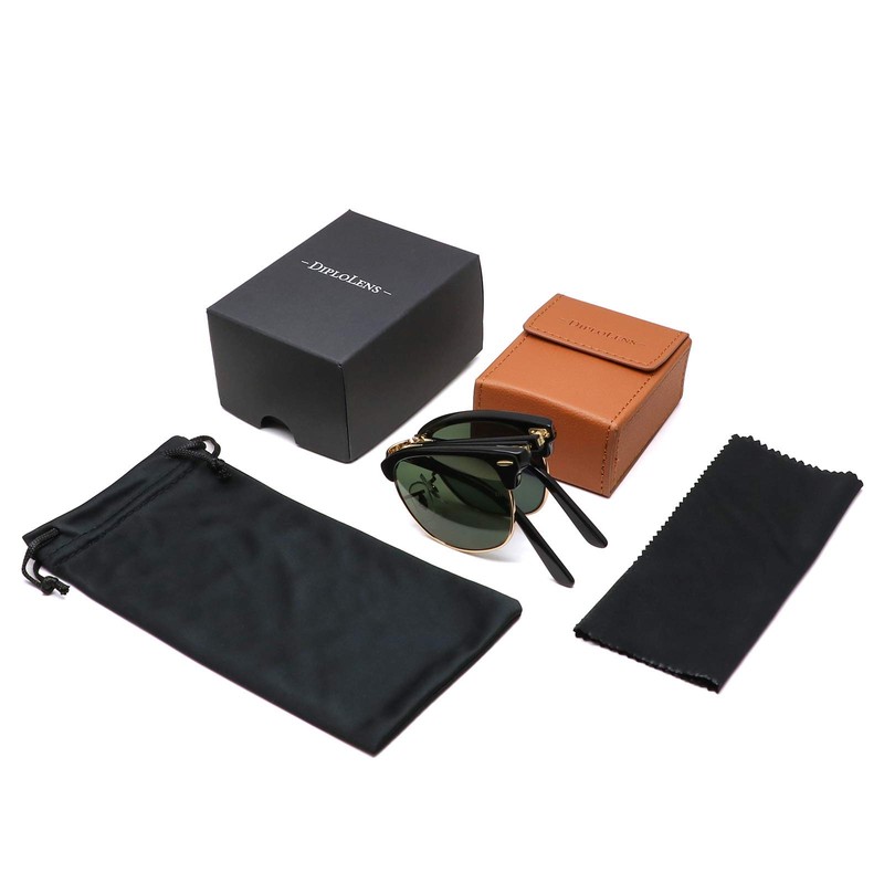 Gafas de sol polarizadas plegables clásicas UV400, protección 100% para