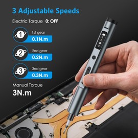 AMIR Mini Electric Screwdriver, 62 in 1 Precision Screwdriver Set with 60 Magnetic Precision Bits, 3 Torque Setting, Magnetic Storage, 3 LED Lights, Small Repair Tool Set for Phone Camera Laptop Watch