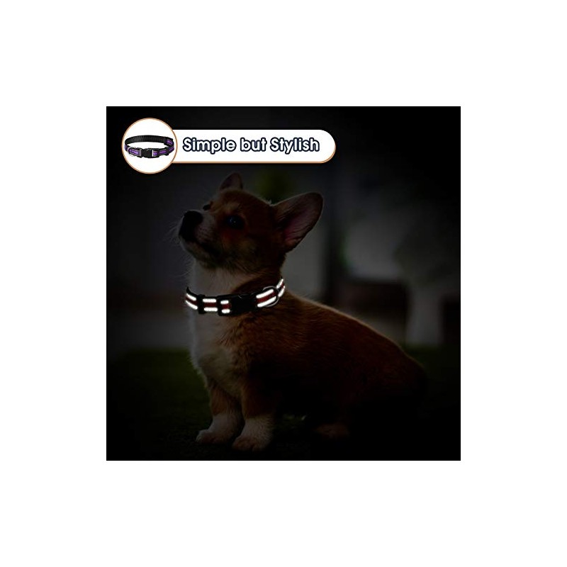 3 Pieces Dog Collar Reflective Dog Collar Nylon Dog Collar