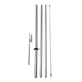 Feather Flag Nation 4pc Fiber-Glass Tip Pole Kit with Ground Stake Spike for Feather Banner Flags