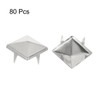 sourcing map 80Pcs Square Pyramid Rivets, 15mm Four-Jaw Studs Spikes,