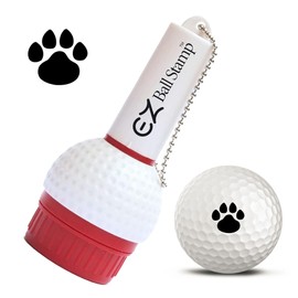 EZ Ball Stamp Golf Ball Stamp/Stamper - Ultra Quick Drying, Smear Free Ink Marker to Personalize Your Ball (Black Paw)