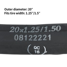 RUTU 2-Pack 20" x 1.25-1.50" (406 x 30-35) Bicycle Inner Tube, Standard Presta Valve Tubes 32mm Black-20 Inch Tubes Fits for Bicycle -Premium Heavy Butyl Inner Tube