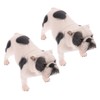 CIYODO 2pcs Realistic Bulldog Figurines Dog Models Dog Figures Adorable