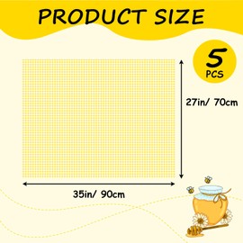 UNIFAMILY 5pcs Bee Hive Mesh Transport Bags with Drawstrings, Breathable Bee Nuc Transfer Bag, Durable Bee Hive Bags for Beekeepers Transport Safely Yellow Bee Hive Transport Bags