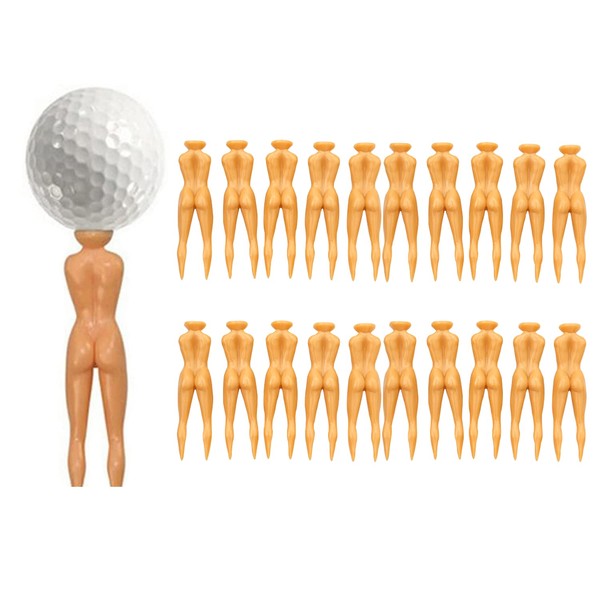 20Pcs Golf Tees, Golf Accessories for Men, 3" Funny Golf tees, Naked Lady tee, Golf Sexy Girl Lady Tees Fun Holder Home Golf Training