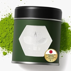 GWORLD Polvo de matcha de grado ceremonial KANEMATSU, lata de 1.76 oz, certificado orgánico japonés JAS, rico en antioxidantes con cafeína y L...     