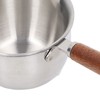Butter Warmer Stainless Steel Wooden Handle 3 Layers Multi Purpose