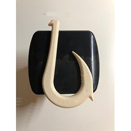 LicensePlateFreak Hawaiian Fish Hook Bone s in 3D - 2 inch Trailer Hitch Coverr Black with White - Love Fishing Sushi Gone Fish