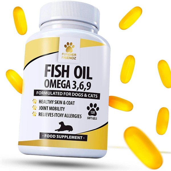 Fish Oil Omega Supplements for Dogs and Cats - 120