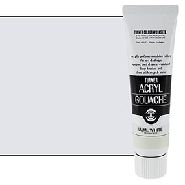 Turner Colour Works Acryl Gouache Artist Acrylic Paint - Single 40 ml Tube - Luminous White