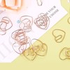 100Pcs Heart Shaped Paper Clips Iron Decorative Paperclips Set with